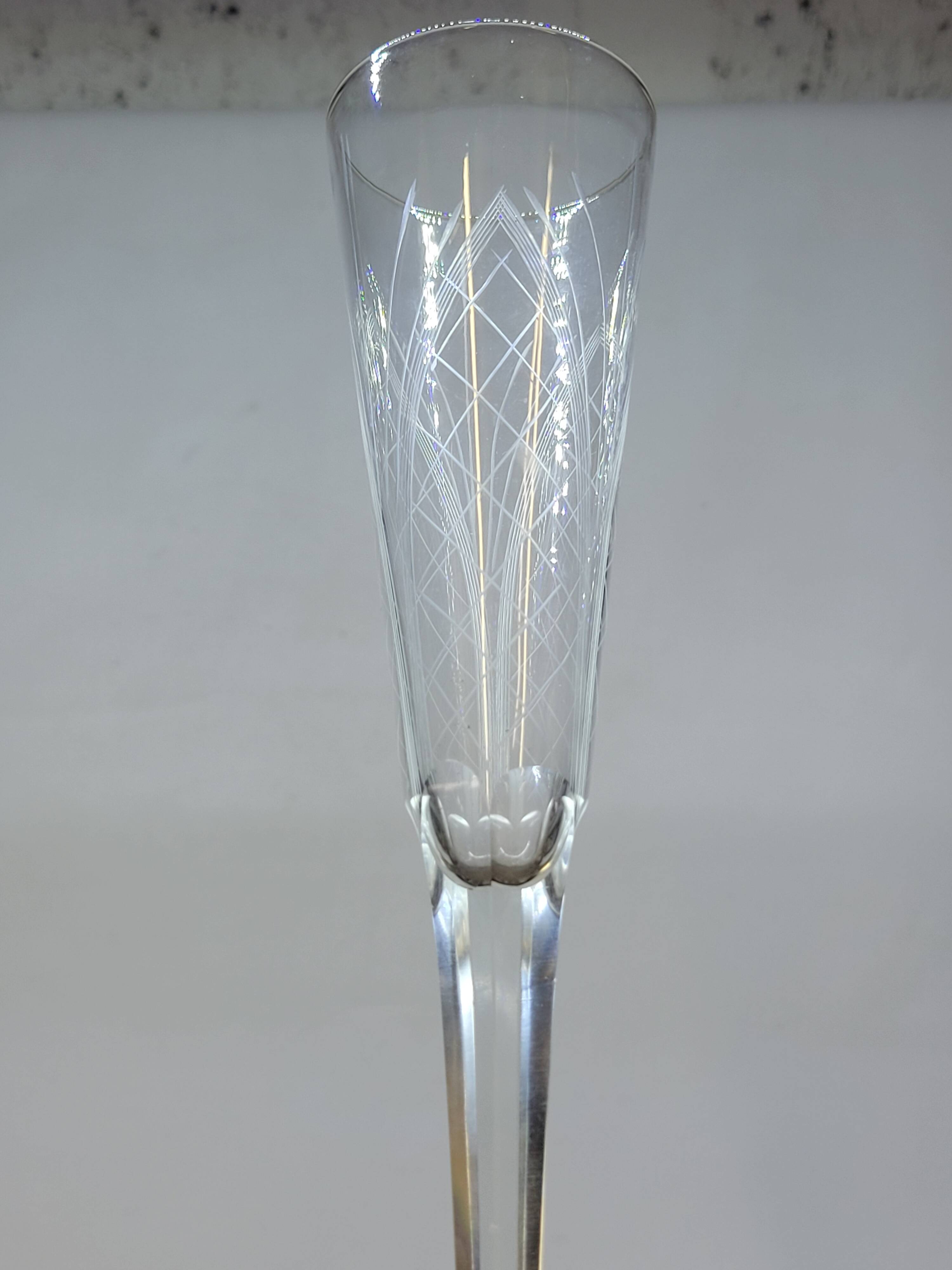 Antique Baccarat / St Louis Cut Crystal Champagne Flute