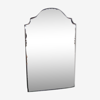 Beautiful frameless mirror '40s 100x100cm