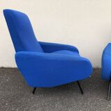 Vintage 60s Design Blue Armchairs
