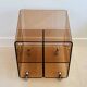 Cubic coffee table on casters in altuglas by Michel Dumas, France 1970