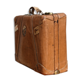 Valise en cuir années 50