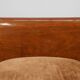 Art Deco Walnut Stool with Original velvet Upholstery, Italy ca. 1920
