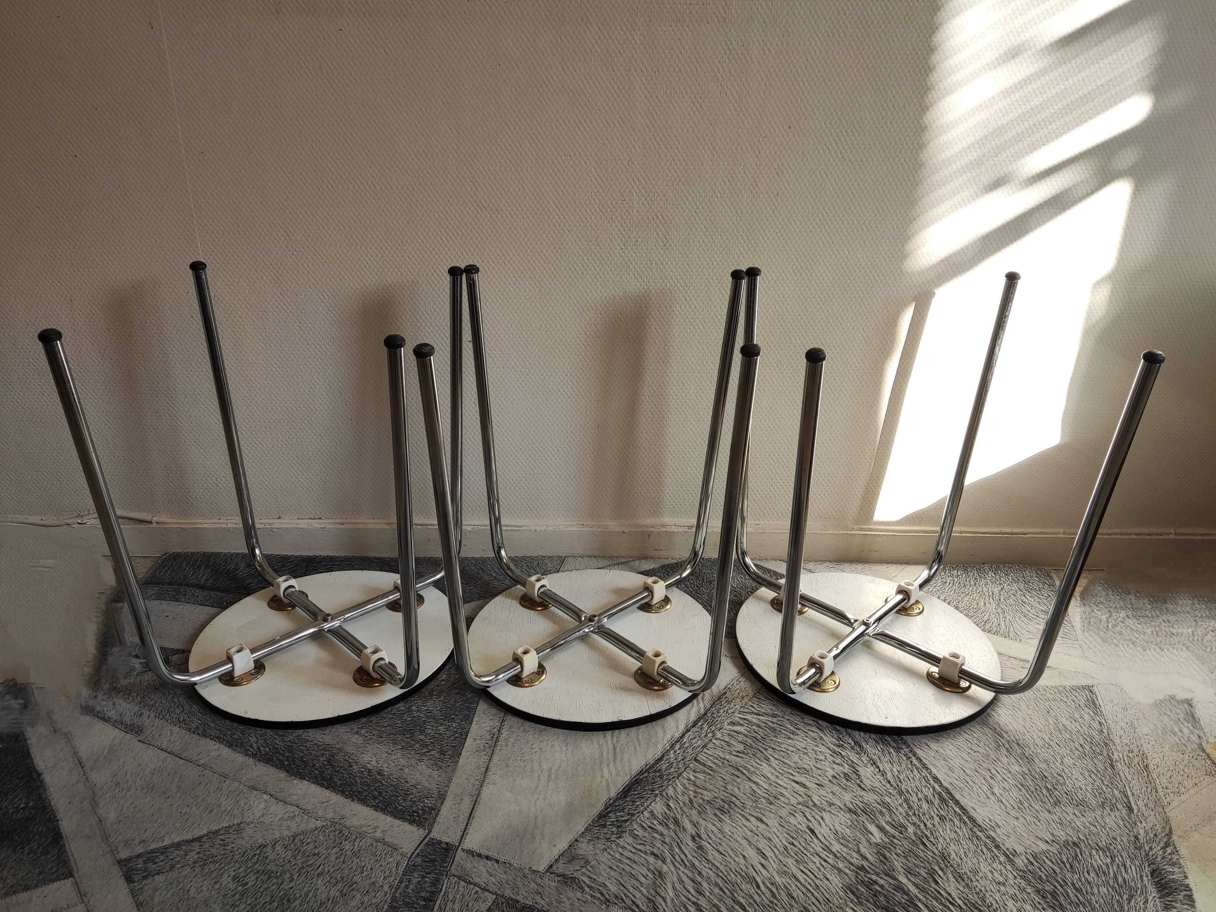 Black stackable stools