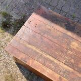 Large vintage wooden chest gymnast plinth