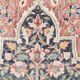 7x10 Vintage Salmon Pink & Navy Blue Vintage Persian Area Rug, 207x315 Cm