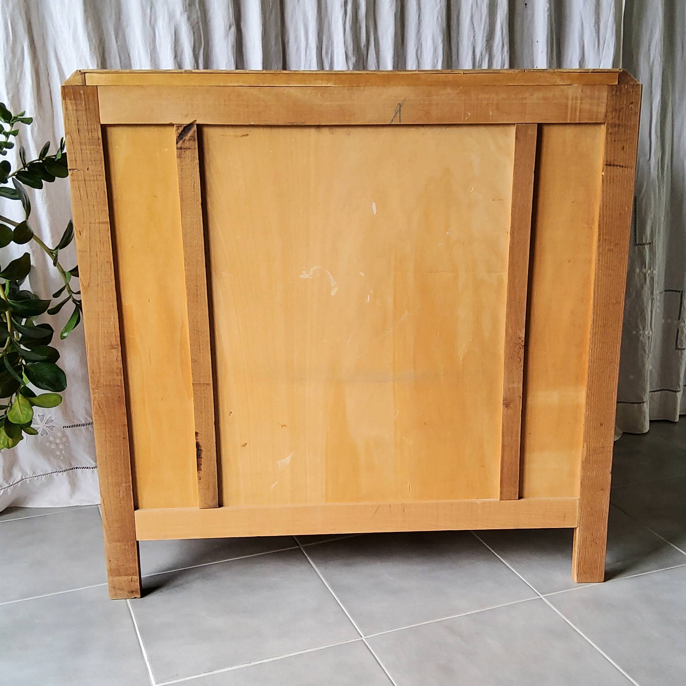 Commode vintage pieds compas