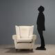 Fauteuil bergère vintage en hêtre et tissu, design années 1950