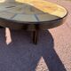 Oval coffee table Roger Capron model Herbier