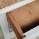 Antique bedside table with marble
