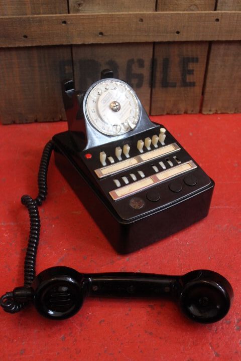 Phone old telephone switchboard in bakelite
