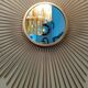 Vintage sun mirror in gold metal 55cm