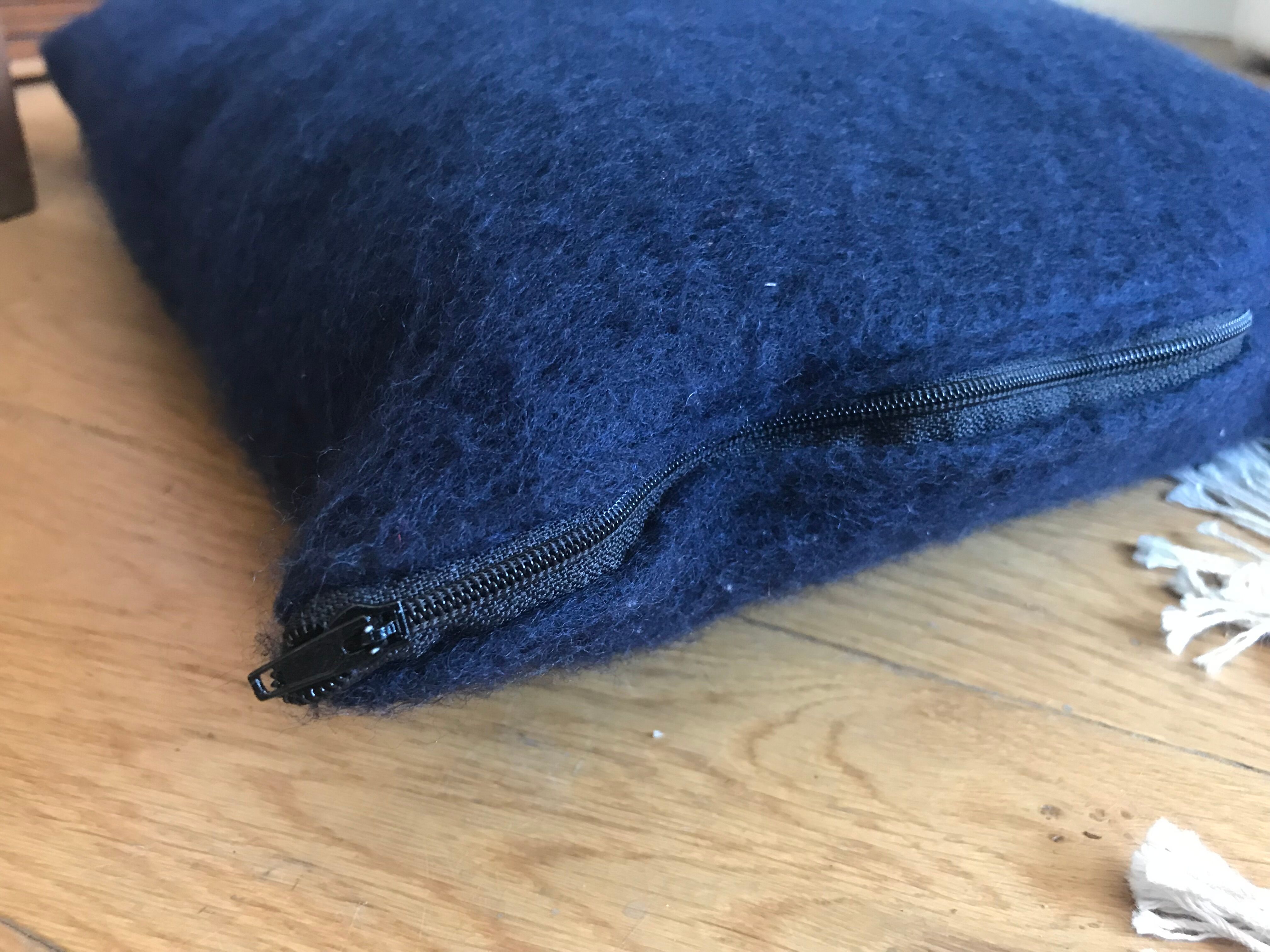 Pair of blue cushions