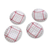 Pink vichy tile plates
