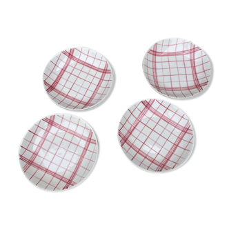 Pink vichy tile plates