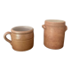 Set of 2 old pots in glazed stoneware