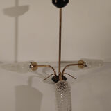 Lustre 3 feux globes verre