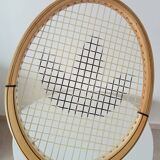 Vintage wooden tennis racket Ilie Nastase Adidas