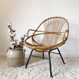 Vintage rattan armchair