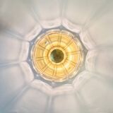 Mid-Century Glass & Brass Ceiling Light from Limburg, Germany, 1960s