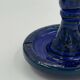 Vintage bedroom candle holder in cobalt blue glazed ceramic