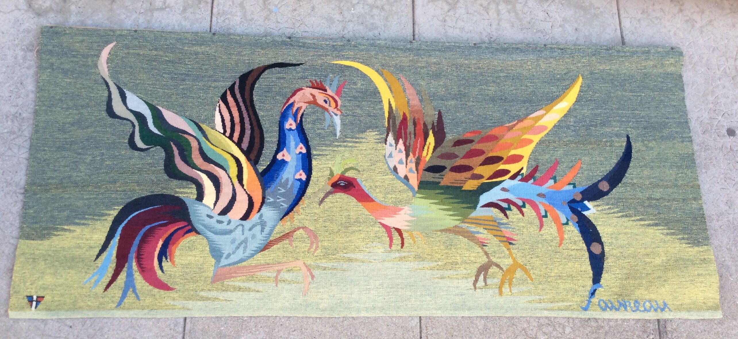 Aubusson tapestry signed and numbered