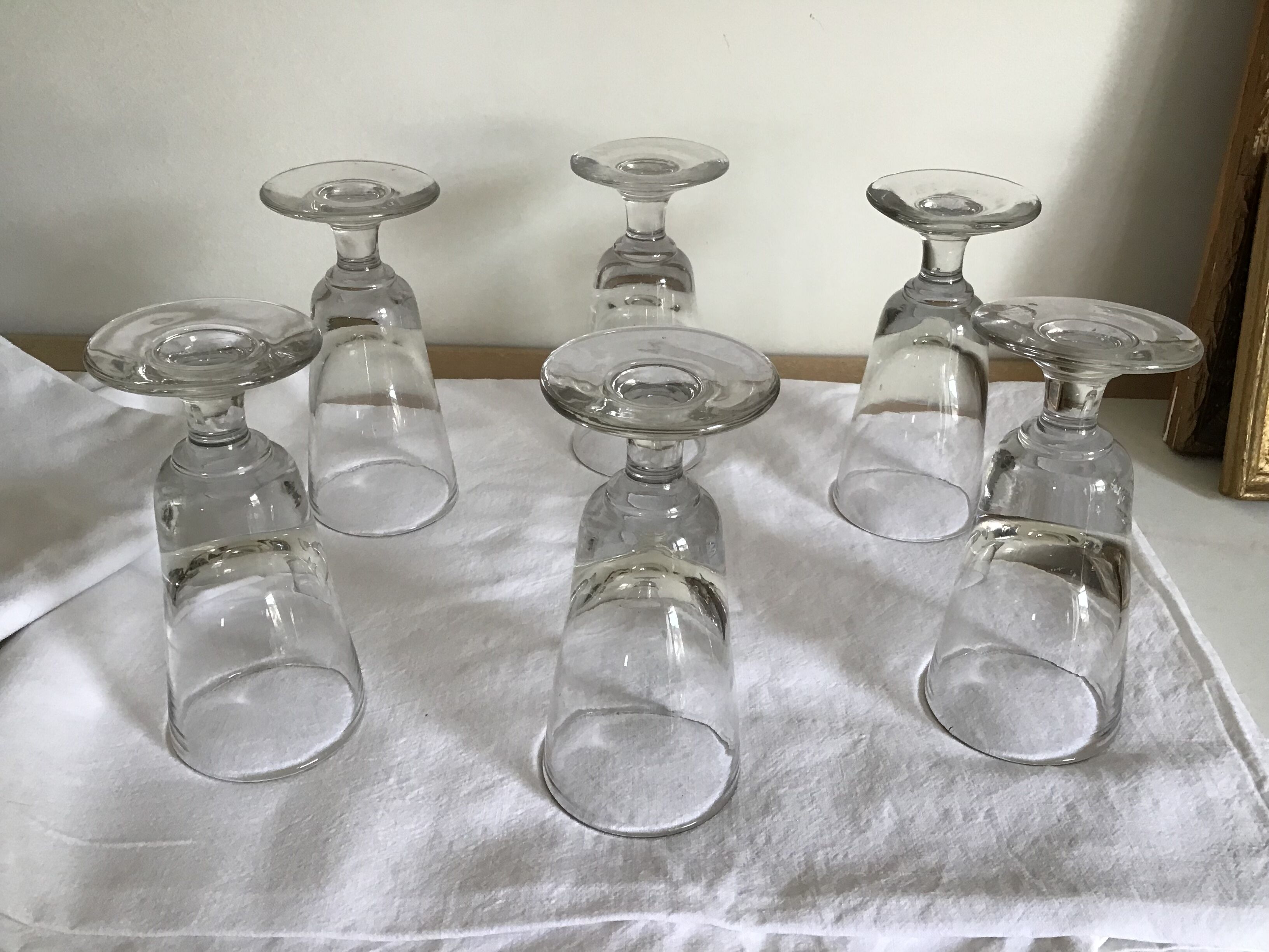Set of 6 bistro glasses 1900s
