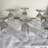Lot de 6 verres bistrot années 1900