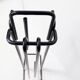 Minimalist black metal fireplace accessory set 'Mace-Line' by Ann Maes - 1970s