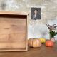 Vintage farmhouse table in solid oak.