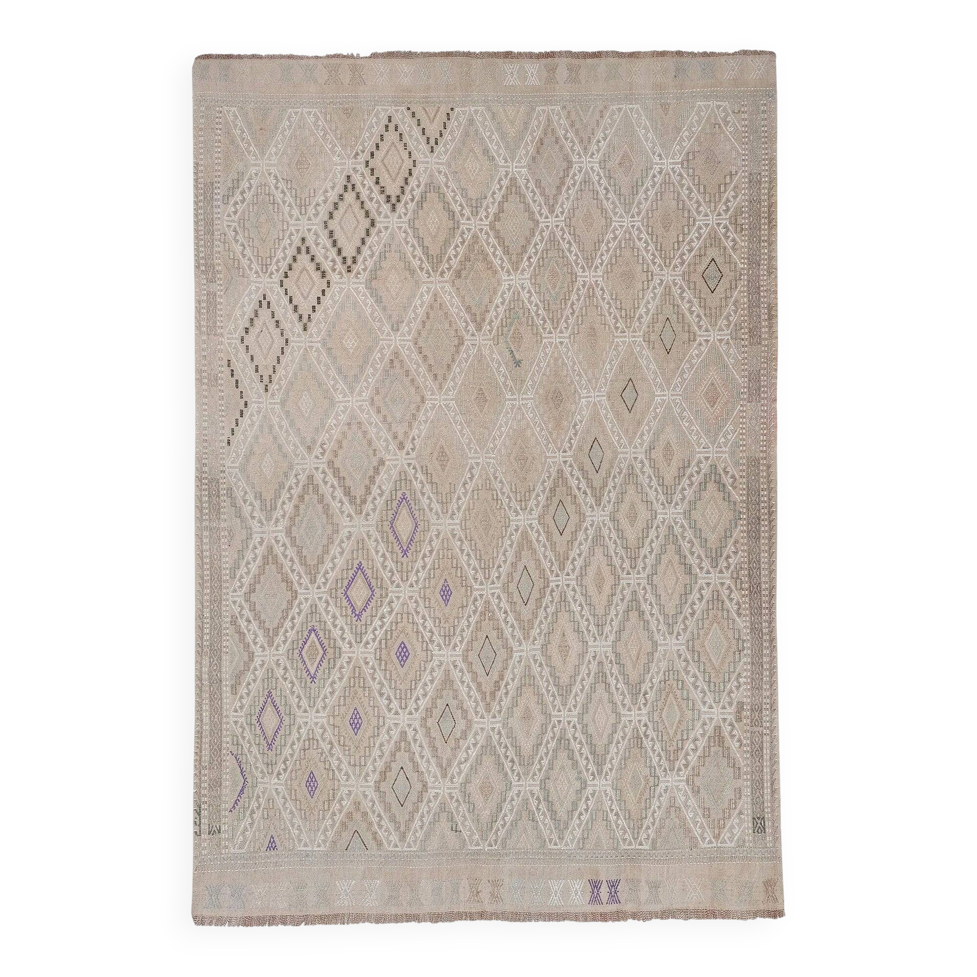 Vintage hand-embroidered textile 158x226 cm
