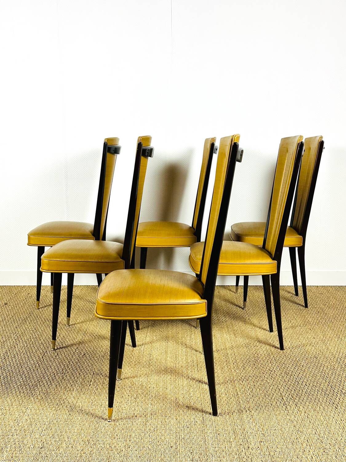 Set of 6 Art Deco chairs, France, 1940.