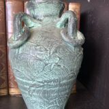 Terracotta amphora vase