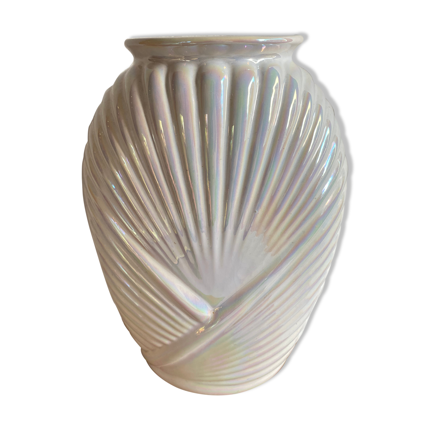 Vintage iridescent vase