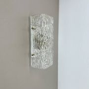 cubic Hollywood Regency Ice Glass Wall Light Made by Kalmar Lights, 1960s