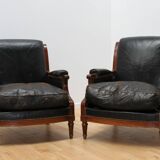 Paire de fauteuils style Louis XVI