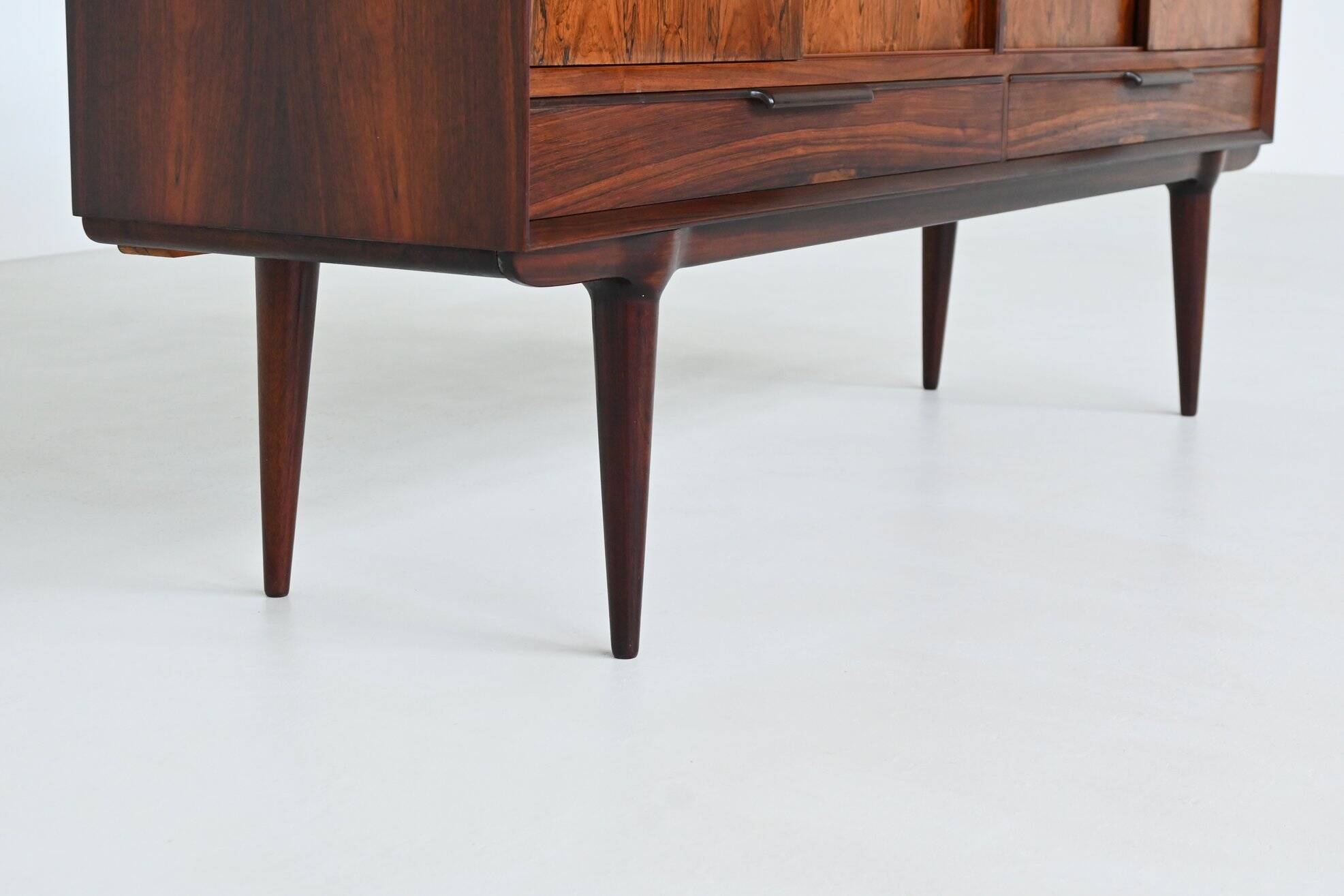 Gunni Omann highboard model 13 in rosewood Omann Jun Denmark 1960