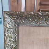Old painter's canvas embedded in a 19th century gilded wood frame