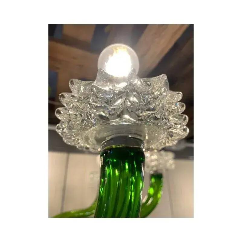 Green Murano Glass Chandelier with Trasparent Rostrato Boubeches from Simoe