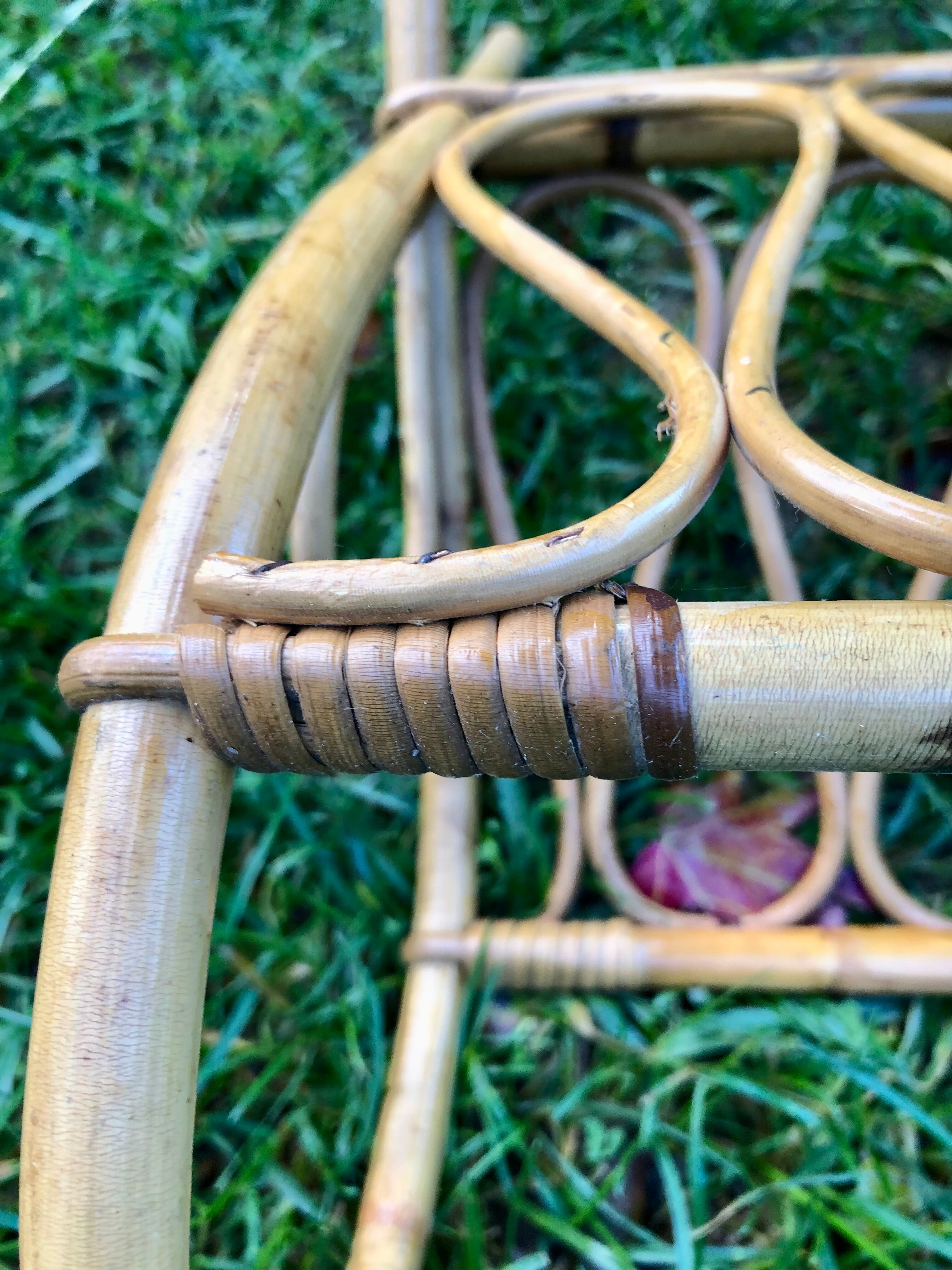 Rattan magazine holder