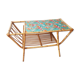 Table basse en rotin années 50