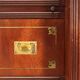 Antique mahogany and brass wardrobe, United Kingdom, 20th century