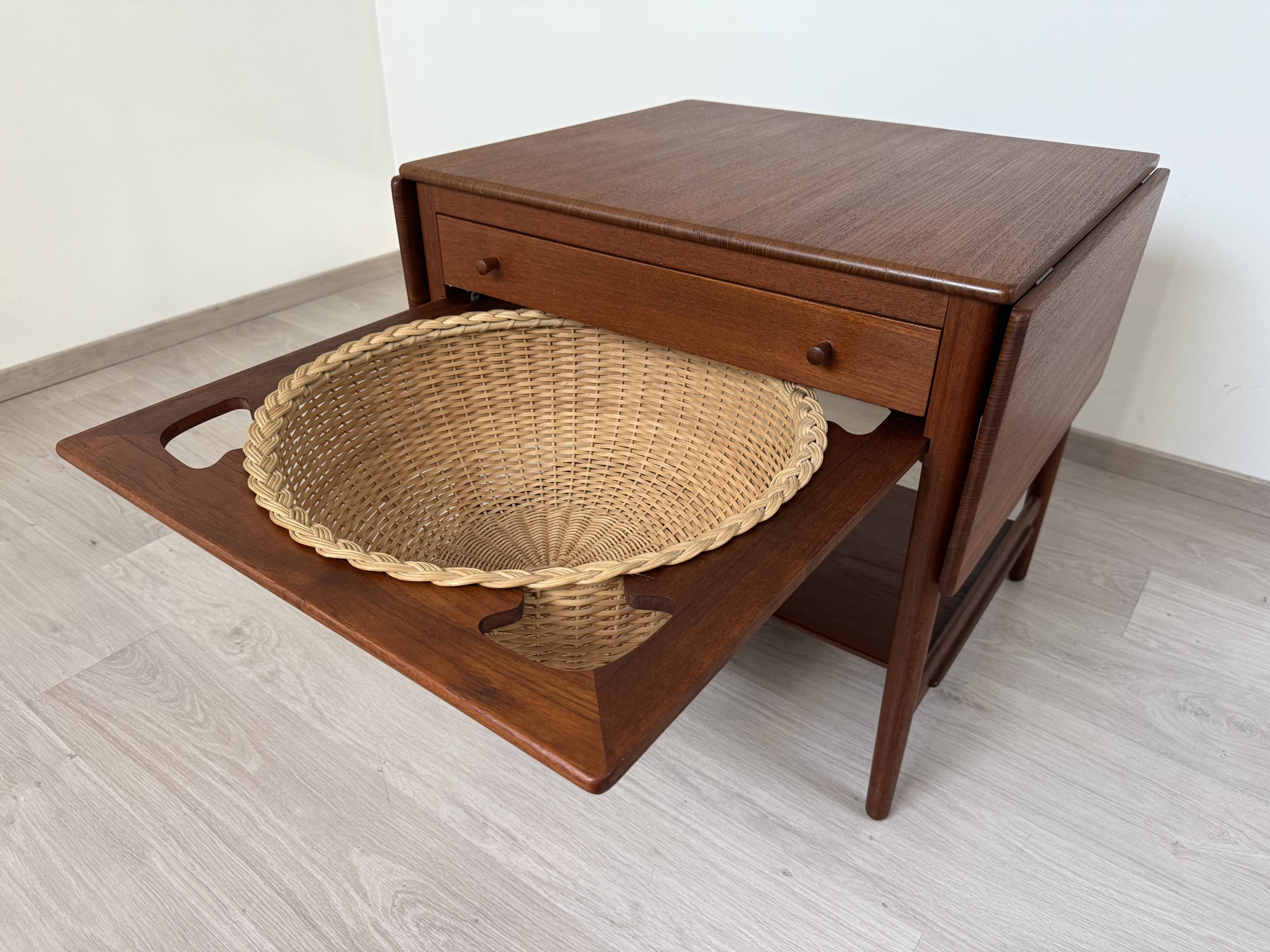 Scandinavian sewing table by Hans Wegner from the 1960s.