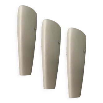 Opaline Glass Sconces Set of 3 1970’s