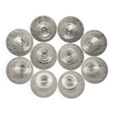 Chiseled crystal champagne glasses