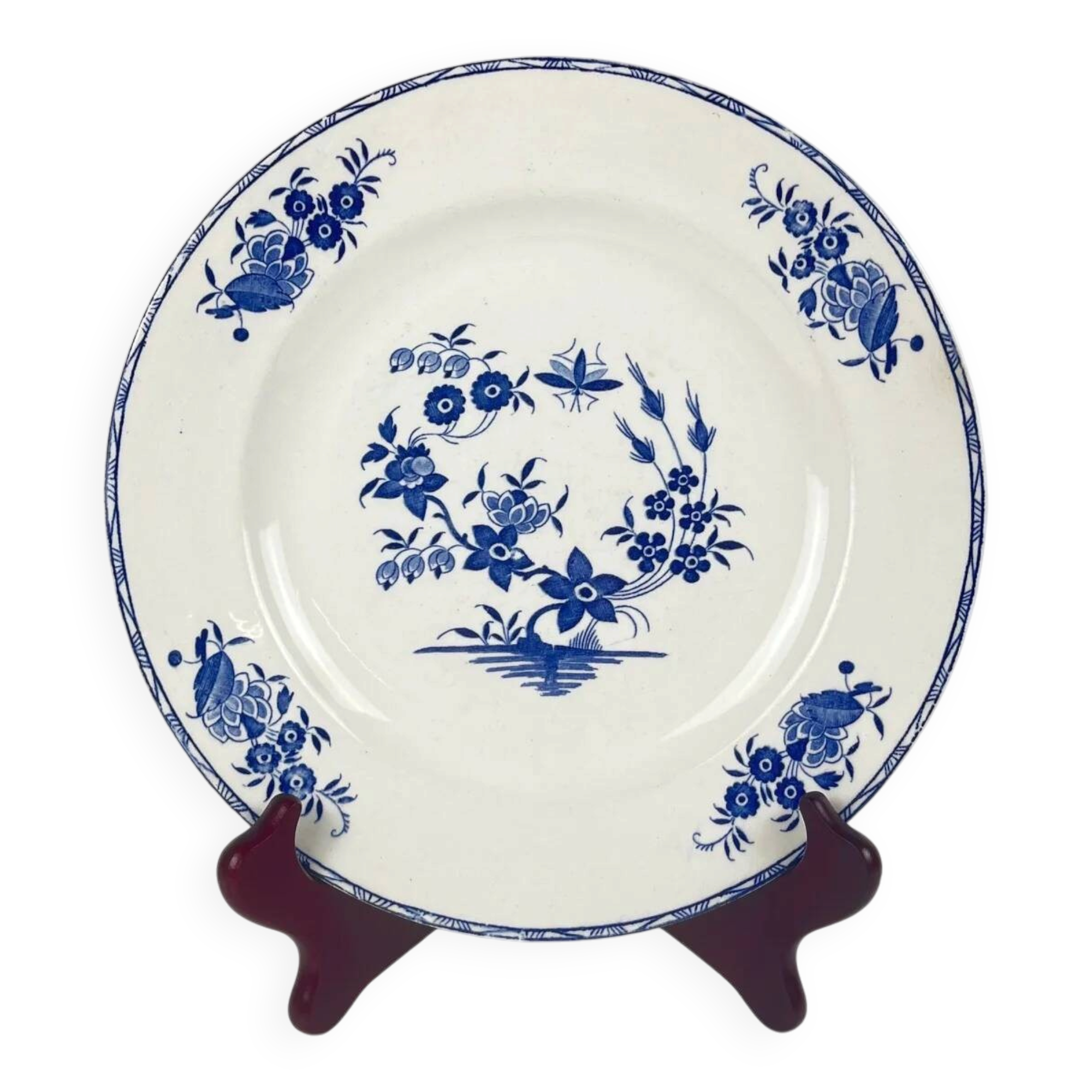 Flat plate "Grand bouquet", Boch brothers, La Louvière, Belgium, 1920