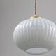 Vintage Opaline & Brass Pendant Lamp
