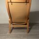 Pair of Scandinavian Bentwood Lounge Chairs in Cognac Leather, 1970s–80s