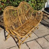 rattan and bamboo lounge set, Italy, 1960s, attributed to Franco Albini