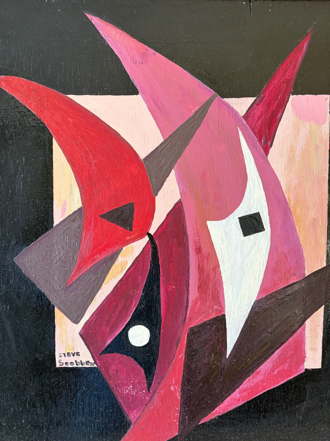 Abstract composition signed