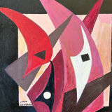 Abstract composition signed